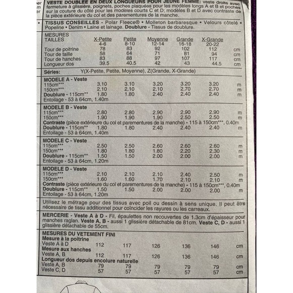 McCalls sewing pattern 9585 Women's cardigan jacket shacket Size L XL - Picture 5 of 6